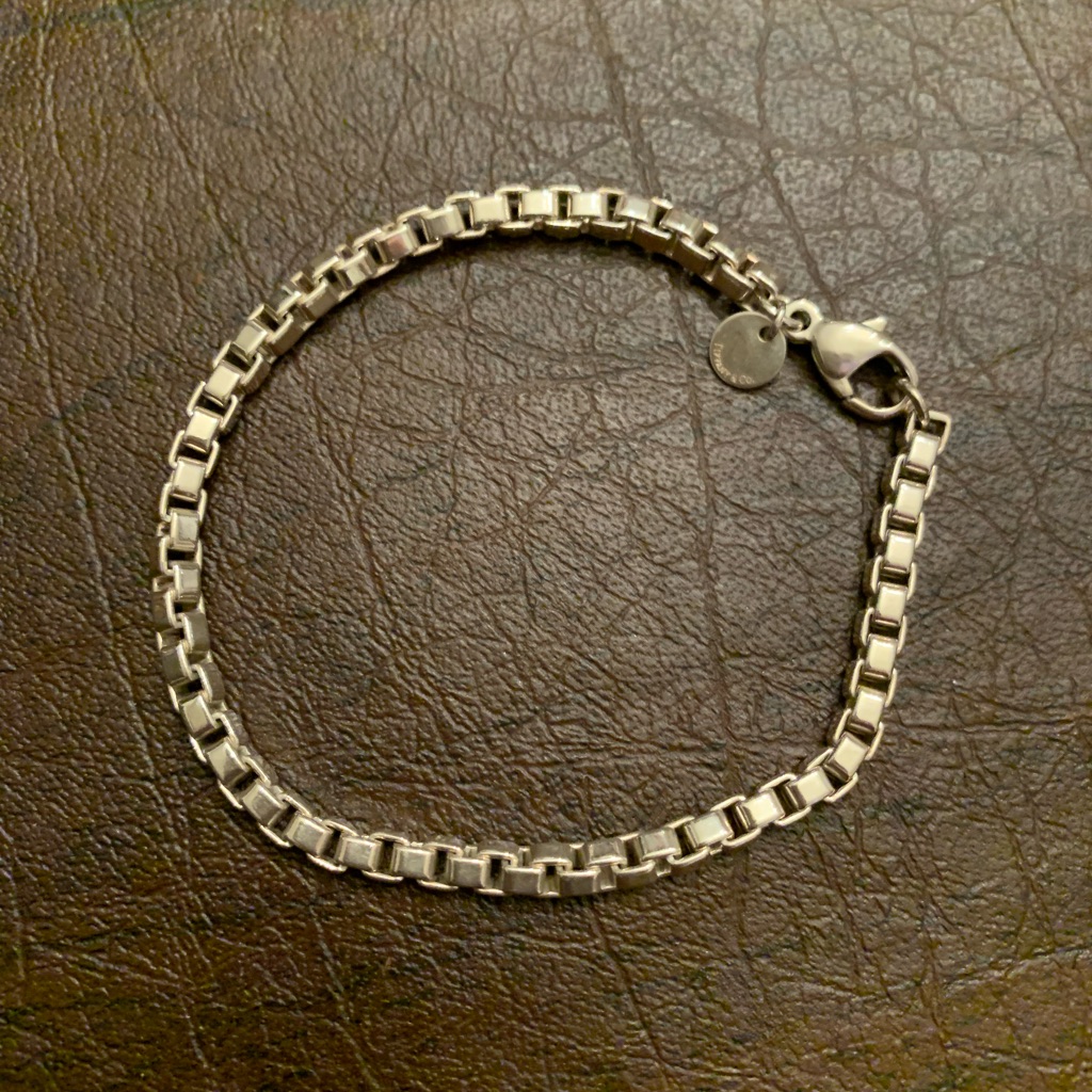 925 Silver 7 1/2” Box Chain 3.75mm Bracelet With Large Lobster Claw Clasp.